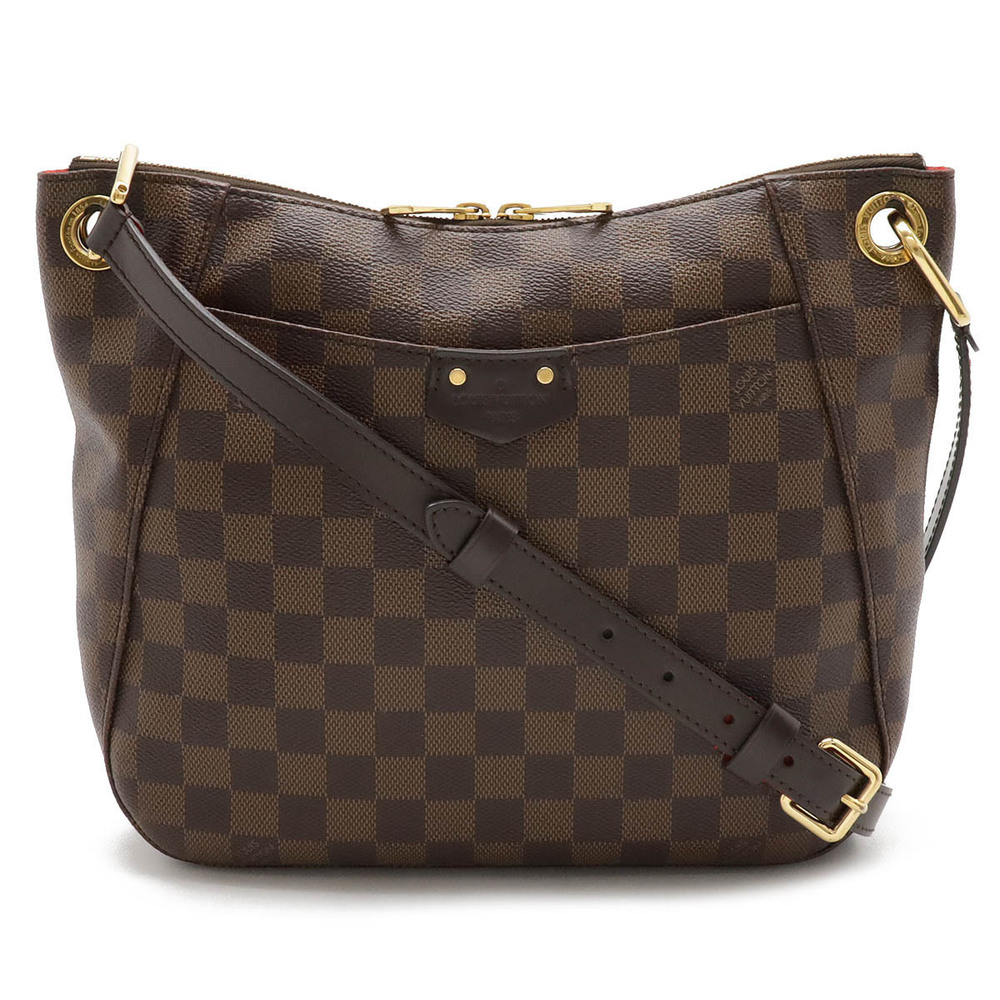 LOUIS VUITTON Damier South Bank Crossbody Bag Fringe Tassel Charm